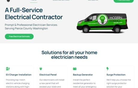 Electrician web design